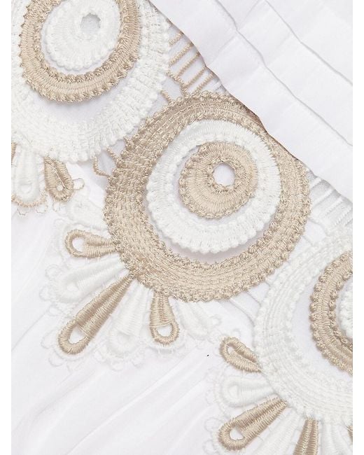 Ramy Brook White Catalina Embroidered Maxi Dress