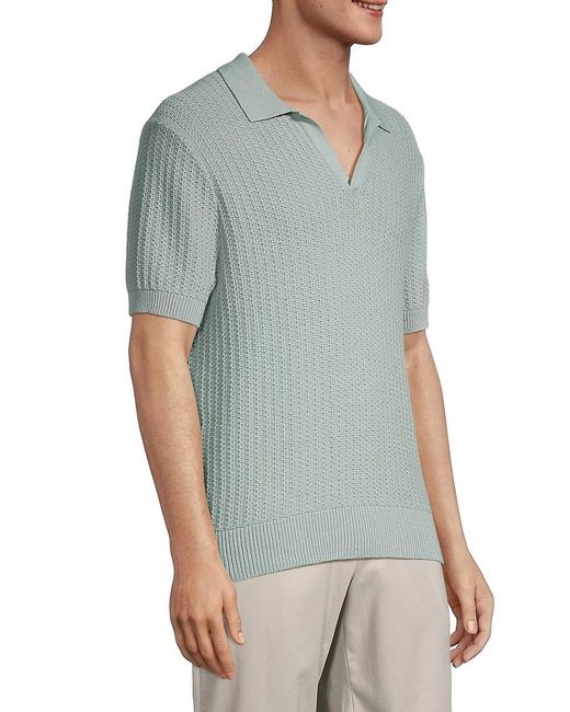 Vince Green Ribbed Polo for men