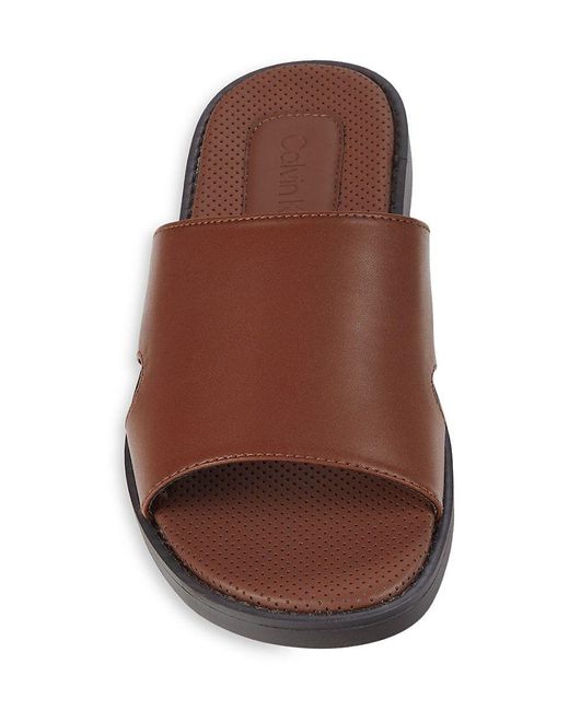Buy Calvin Klein Jeans Navy & White Slide Sandals for Men Online @ Tata  CLiQ Luxury