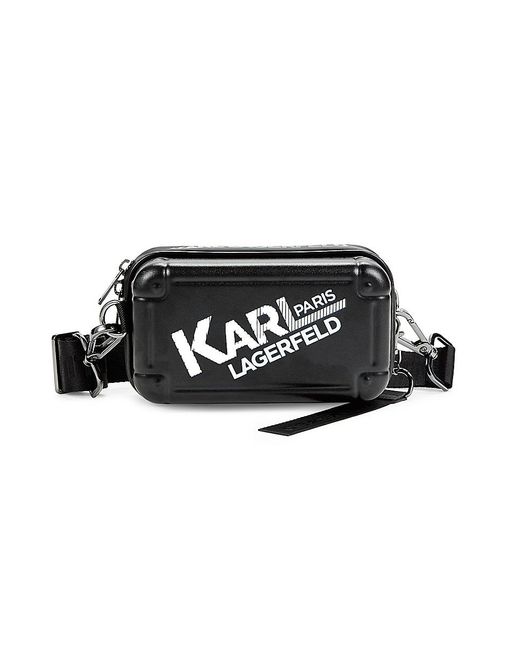 Karl Lagerfeld Black Logo Crossbody Bag for men