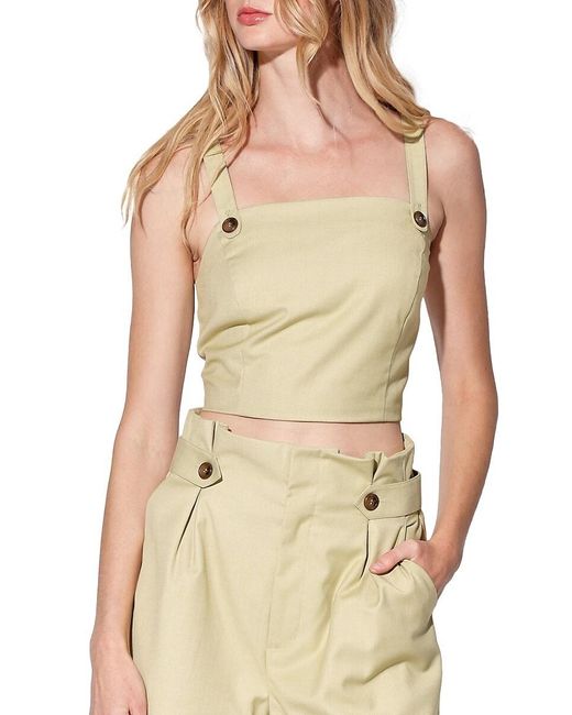 Walter Baker Natural Maven Square Neck Croptop