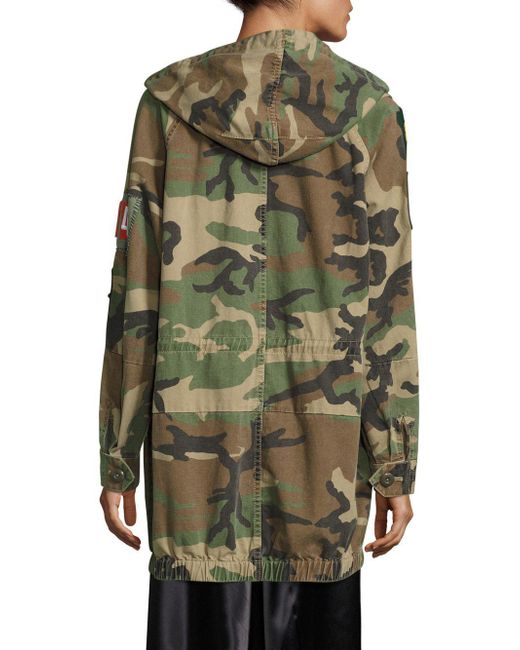 Marc Jacobs Hooded Camouflage Anorak Jacket in Green Lyst