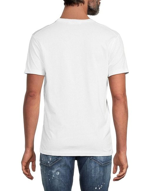 DSquared² White Repeat Logo Cotton T-Shirt for men