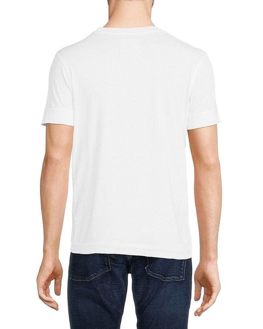 G-Star RAW Logo Slim Fit Crewneck T Shirt in White for Men | Lyst