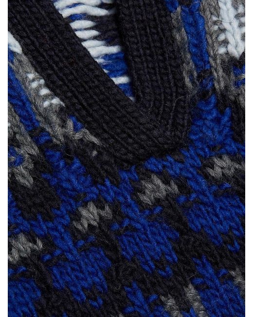 Ramy Brook Blue Augustus Knit V-Neck Sweater