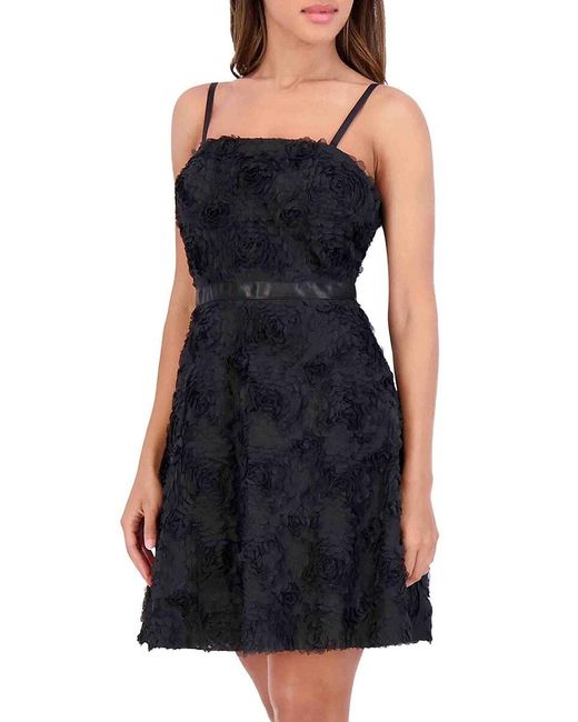 Kensie Blue Floral Fit & Flare Minidress