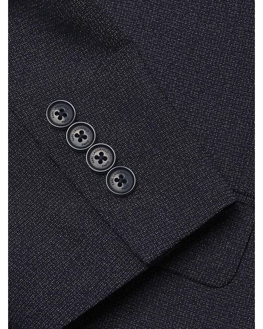 Karl Lagerfeld Blue Neat Notch Lapel Modern-fit Suit for men