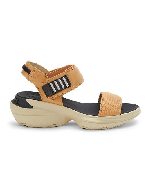 Sorel Explorer Blitz Leather Sandals | Lyst