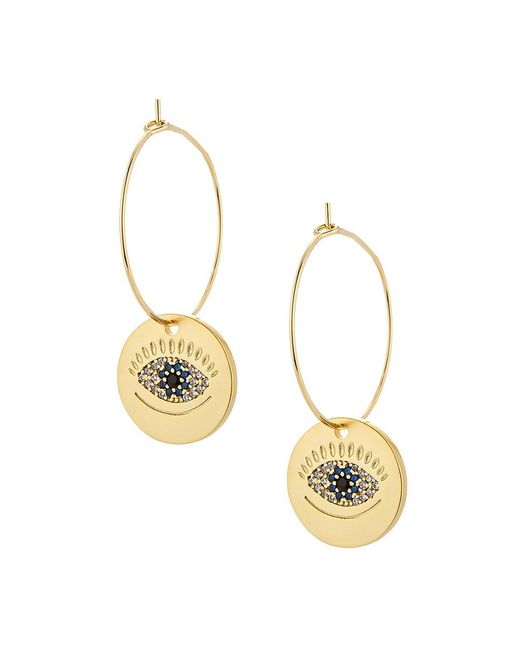 Eye Candy LA 18k Goldplated & Cubic Zirconia Evil Eye Drop Earrings in Brass (Metallic) Lyst