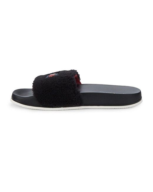 Tommy hilfiger funny hot sale fur pool slides