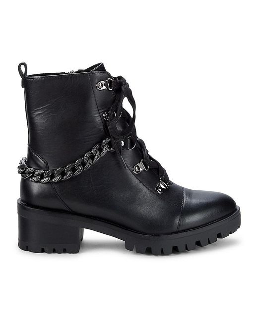 karl lagerfeld paris embellished combat boots