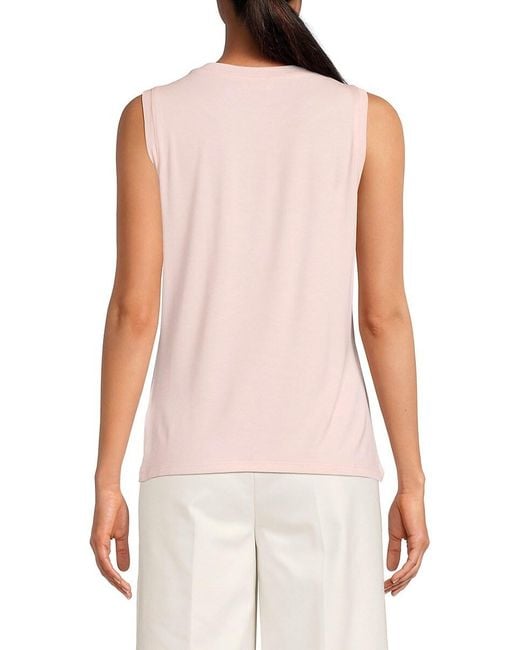 Calvin Klein White Parfait Sleeveless Knit Top