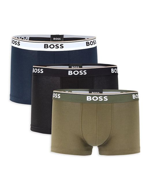 Boss Multicolor 3-pack Logo Trunks for men
