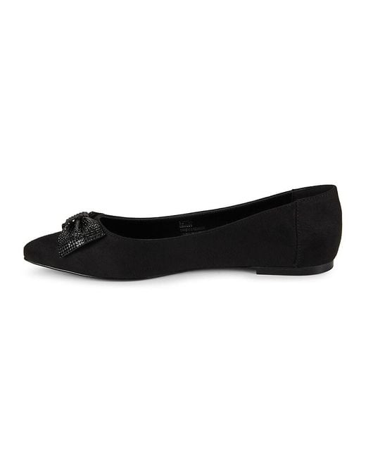 Saks Fifth Avenue Black Sutton Embellished Bow Ballet Flats