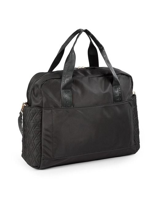 Nicole Miller Black Logo Diaper Duffle Bag