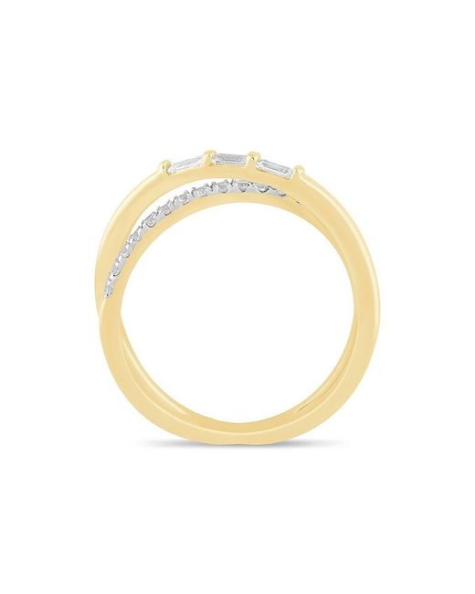 Saks Fifth Avenue Metallic 14k Yellow Gold & 0.325 Tcw Diamond Crisscross Ring