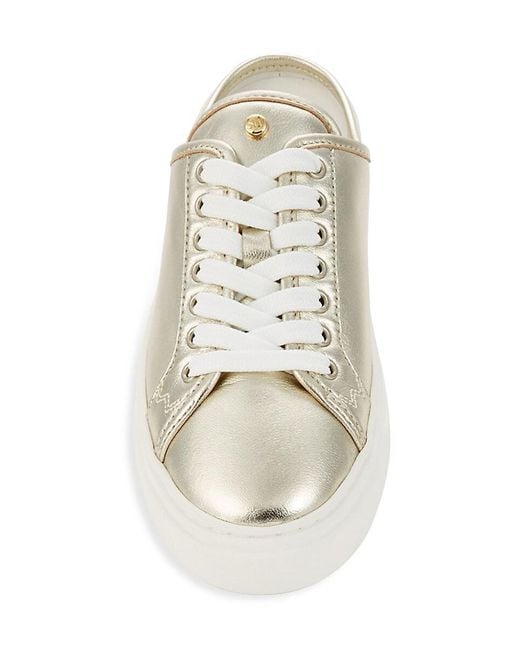 Stuart Weitzman White Skater Flatform Mule Sneakers