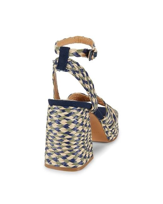 Marc Fisher Metallic Janie 100Mm Woven Raffia Sandals