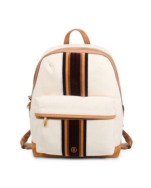 Bally Natural Striped Leather Backpack for men