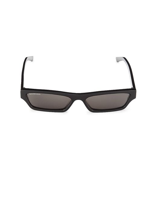 Balenciaga Black 55mm Rectangle Sunglasses