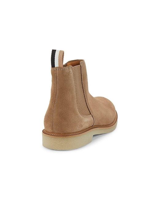 BOSS Chelsea Boots Homme - Colby_cheb_GR - Cuir De Vache - Semelle Polyuréthane - Style Moderne