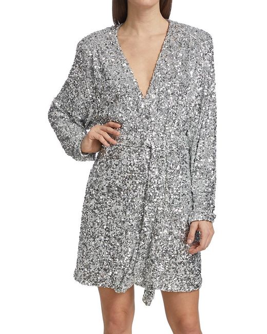 rotate birger christensen silver dress