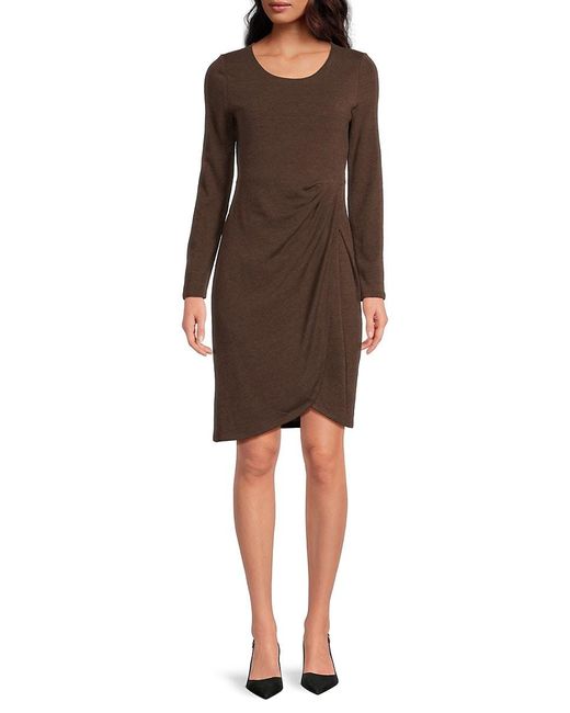 AREA STARS Brown Wrenley Tulip-Hem Minidress