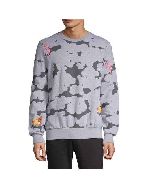 ELEVEN PARIS Purple Abstract Pink Panther Graphic Sweatshirt for men