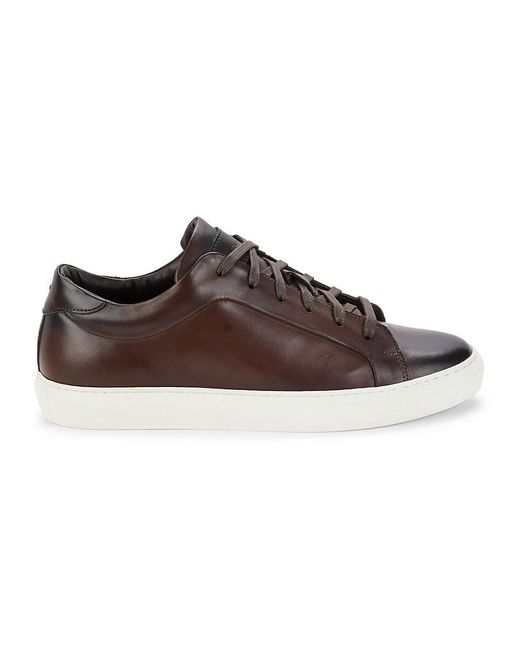 To Boot New York Brown Pullman Low Top Leather Sneakers for men