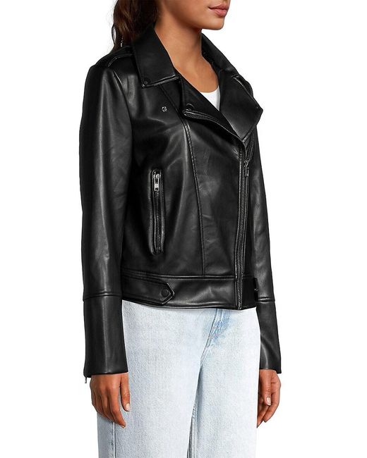 Apparis Black Sofi Faux Leather Moto Jacket