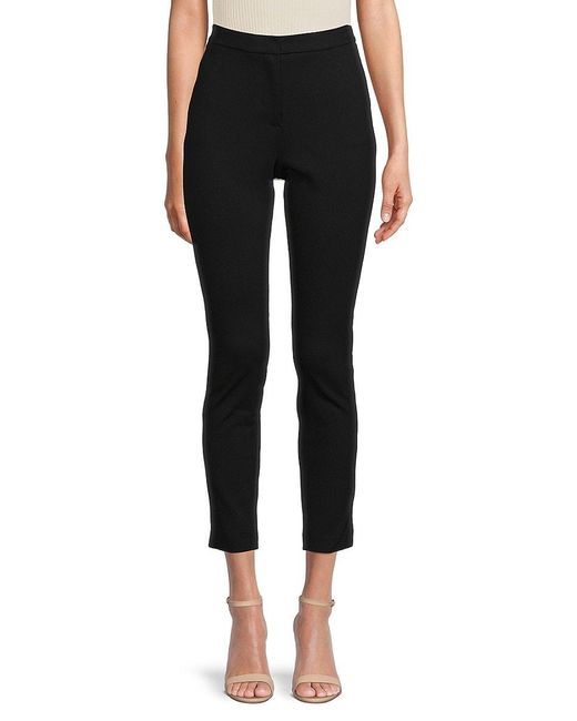 Tommy Hilfiger High Waist Cropped Pants in Black | Lyst