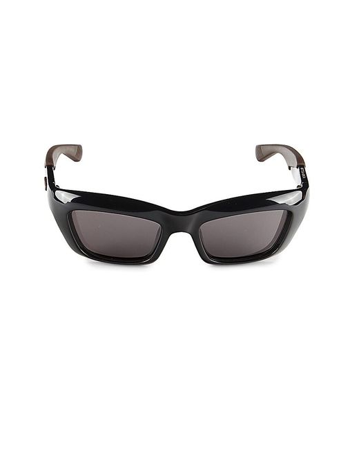 Bottega Veneta Black 51mm Rectangle Sunglasses