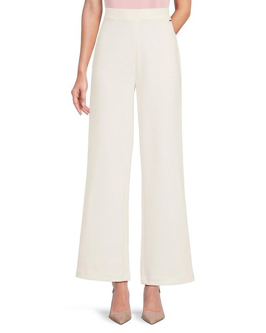 Halston Heritage White Wide-Leg Pants