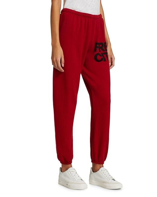 Red free city sweatpants best sale