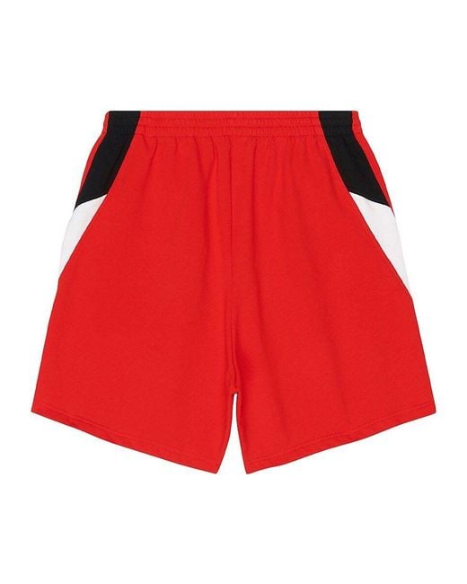 Balenciaga Red 3b Sports Icon Tracksuit Shorts for men