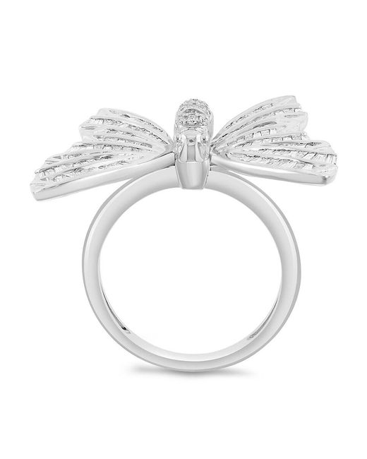 Effy White 14K & 0.82 Tcw Diamond Butterfly Shape Ring