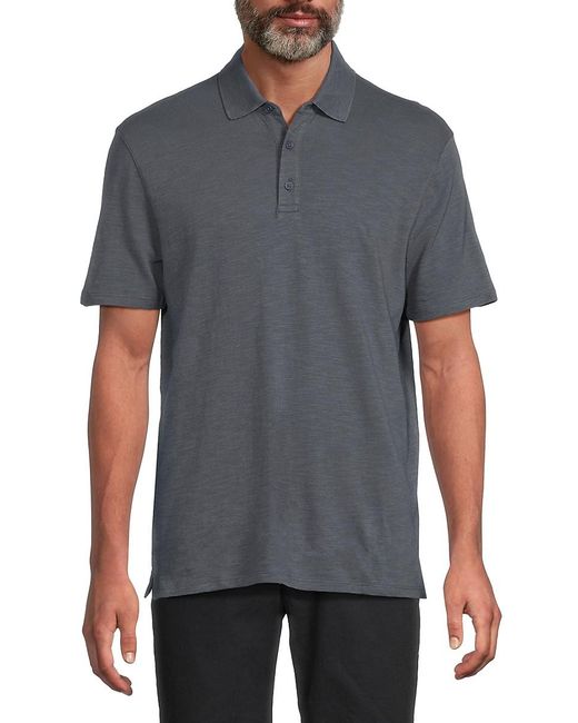 Vince Gray Solid Short Sleeve Polo for men