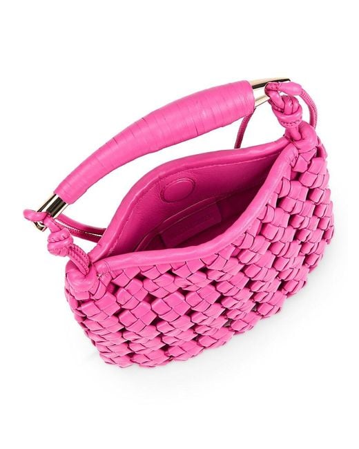 Walter Baker Metallic Mini Hazel Woven Top Handle Bag