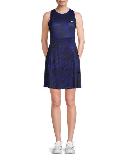 J.Lindeberg Blue J. Lindeberg Cora Print Active Minidress With Built-In Shorts