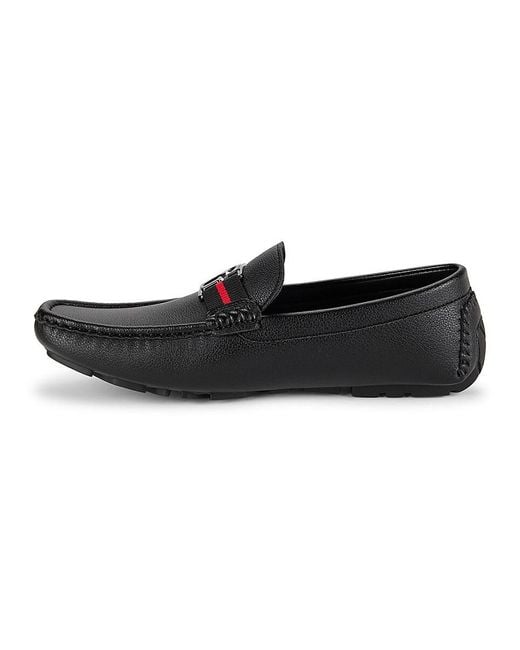 Guess Brown Askers Faux Leather Loafers for men