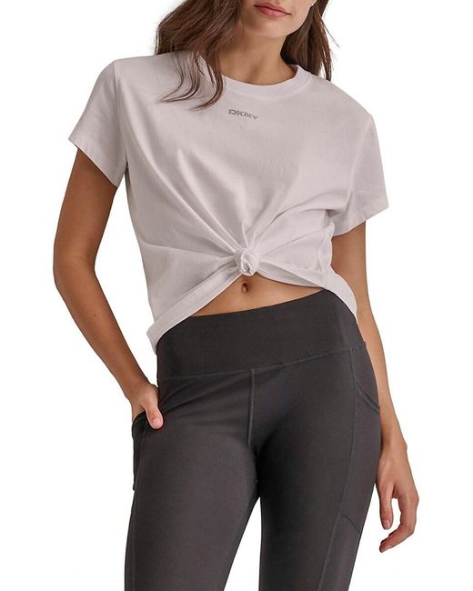 DKNY Black Logo Cotton T-Shirt