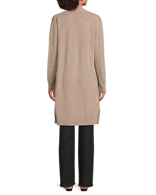 Saks Fifth Avenue Multicolor Solid 100% Cashmere Longline Cardigan