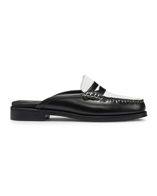G.H.BASS Black Wynn Easy Penny Loafer Mules