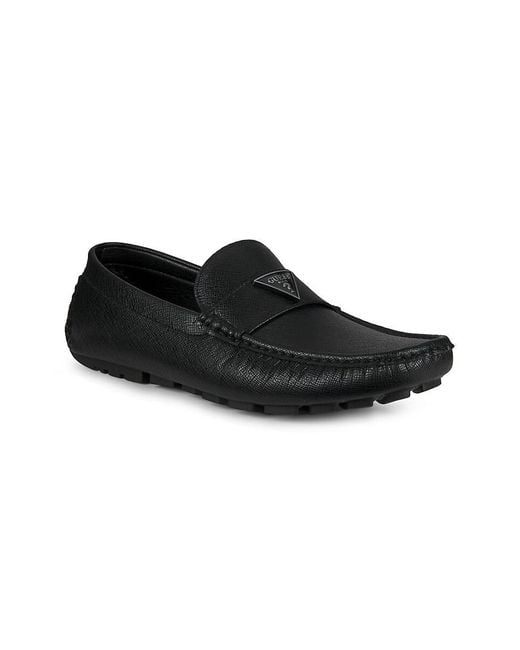 Guess Black Gmalai Apron Toe Penny Loafers for men