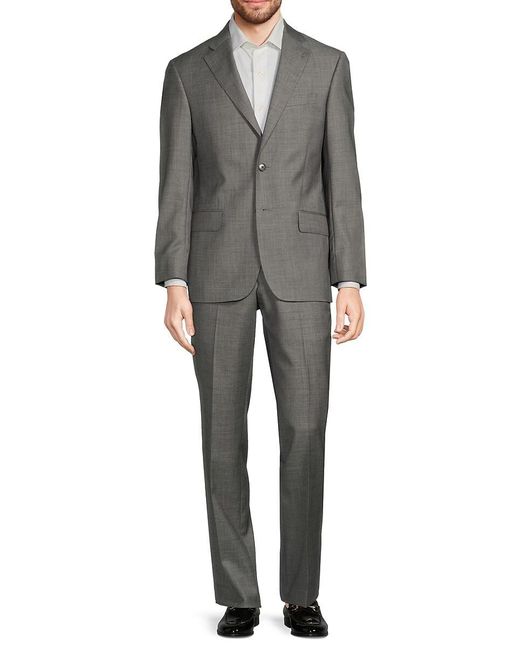 Scotch & Soda Gray Modern Fit Wool Suit for men