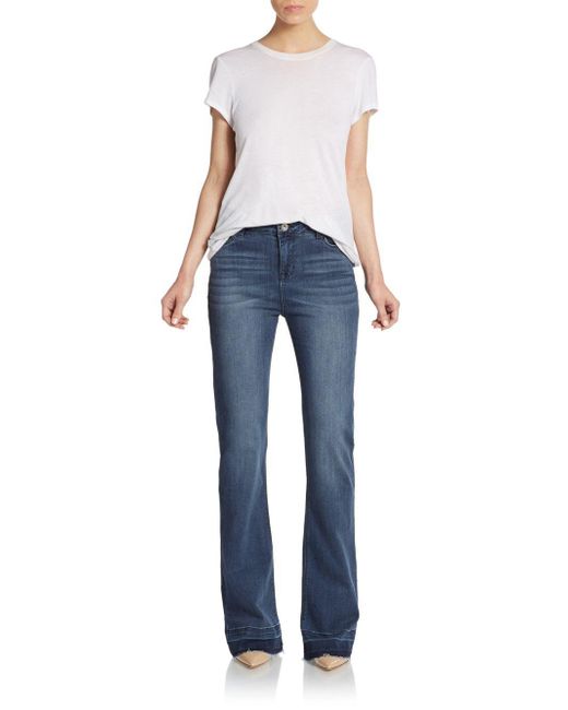 Kensie Blue High-rise Flare Jeans