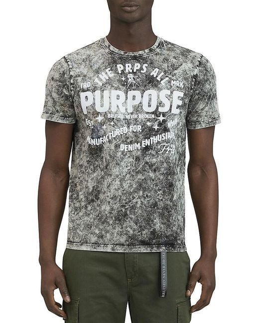PRPS Gray Devils Lake Logo T-shirt for men