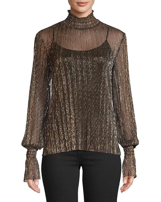 L'Agence Paola Knit Metallic Top Lyst