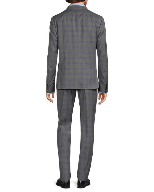 Paul Smith Gray Tailored Fit Checked Suit for men