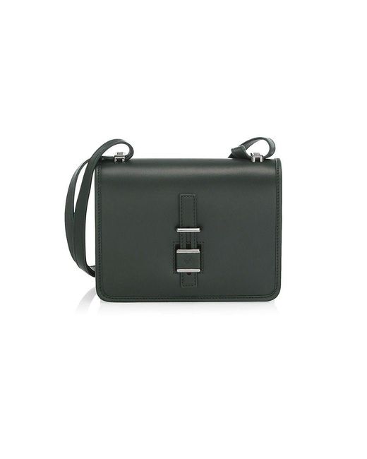 Loro Piana Black Lock In Leather Crossbody Bag
